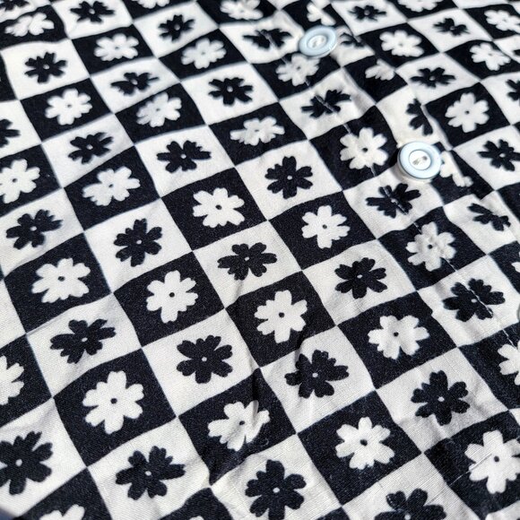 【❀▪✿ O.L.M. floral checkerboard crop top ✿▪❀】 - Picture 9 of 9